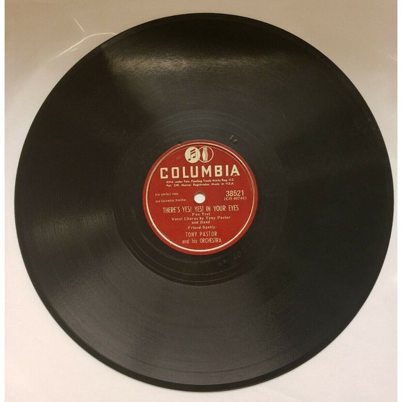 78 rpm Tony Pastor Baby Talk/There's a Yes, Yes In your eyes Columbia (R154) - Picture 4 of 4